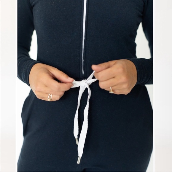 SMASH + TESS Shay Jumpsuit Navy Blue Romper Jillian Harris One Piece Loungewear - Picture 4 of 14